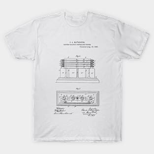 Electric Railway Controlling System Vintage Patent Hand Drawing T-Shirt